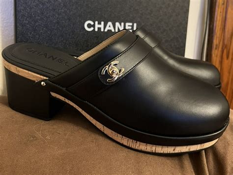 chanel cork clogs